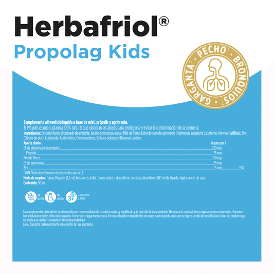 Herbafriol Propolag Kids Eladiet niños sistema respiratorio defensas