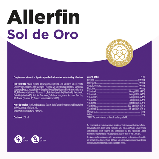 Allerfin Sol de Oro Elaiet jarabe alergias