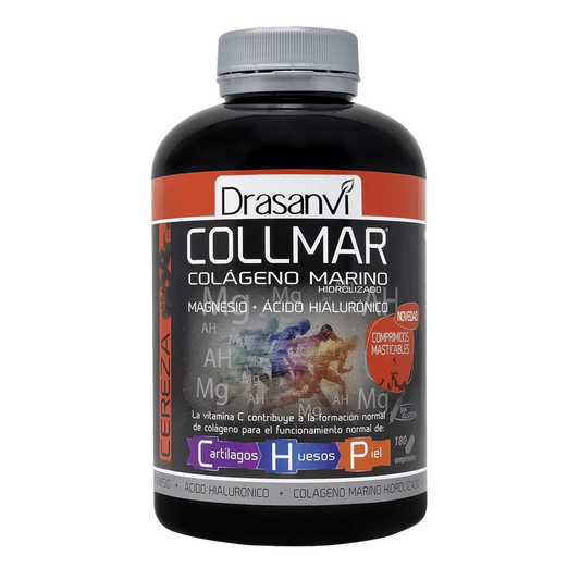 Collmar colágeno marino comprimidos masticables 180 cereza articulaciones piel huesos