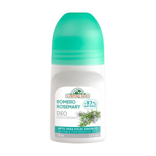 Desodorante roll on natural Corpore Sano sin aluminio romero sensible