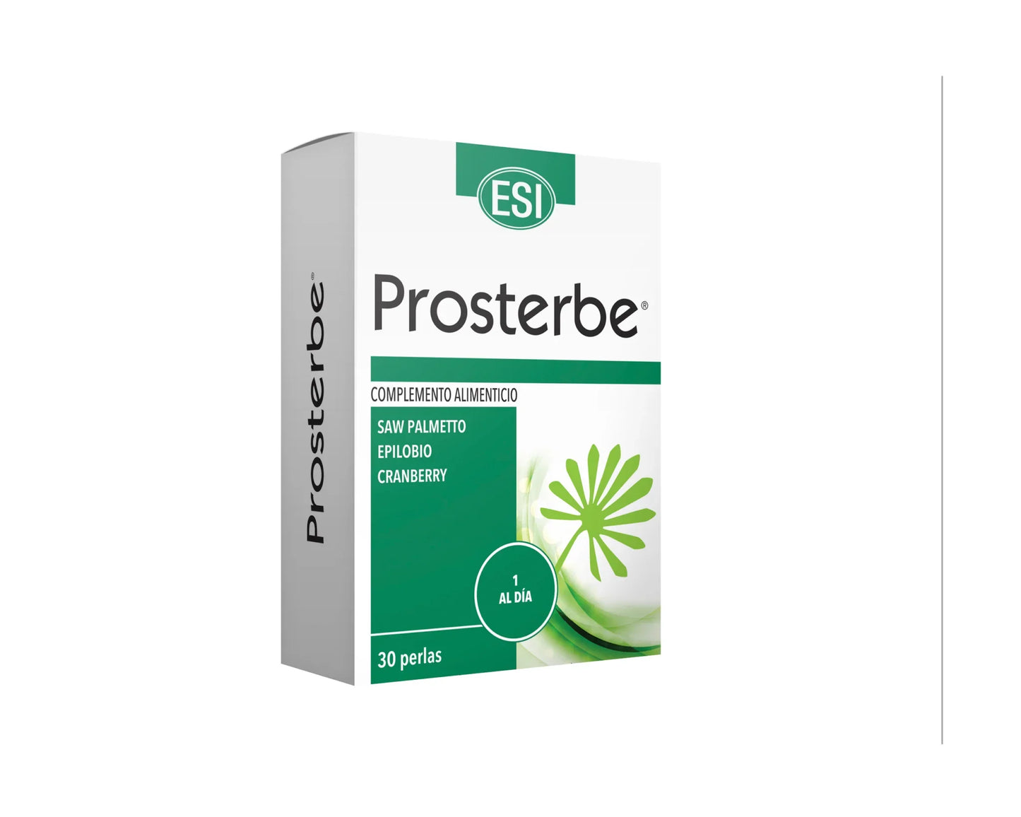 Caja de Prosterbe complemento alimenticio natural con saw palmetto, epilobio y cranberry