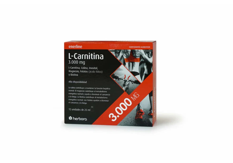 Suplemento natural L-Carnitina 3.000 mg para salud y vitaminas.