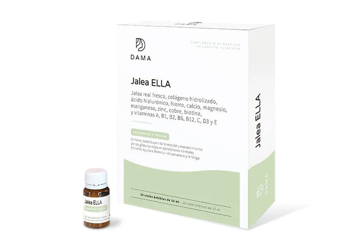 Caja y vial de Jalea ELLA DAMA, complemento alimenticio con jalea real y vitaminas