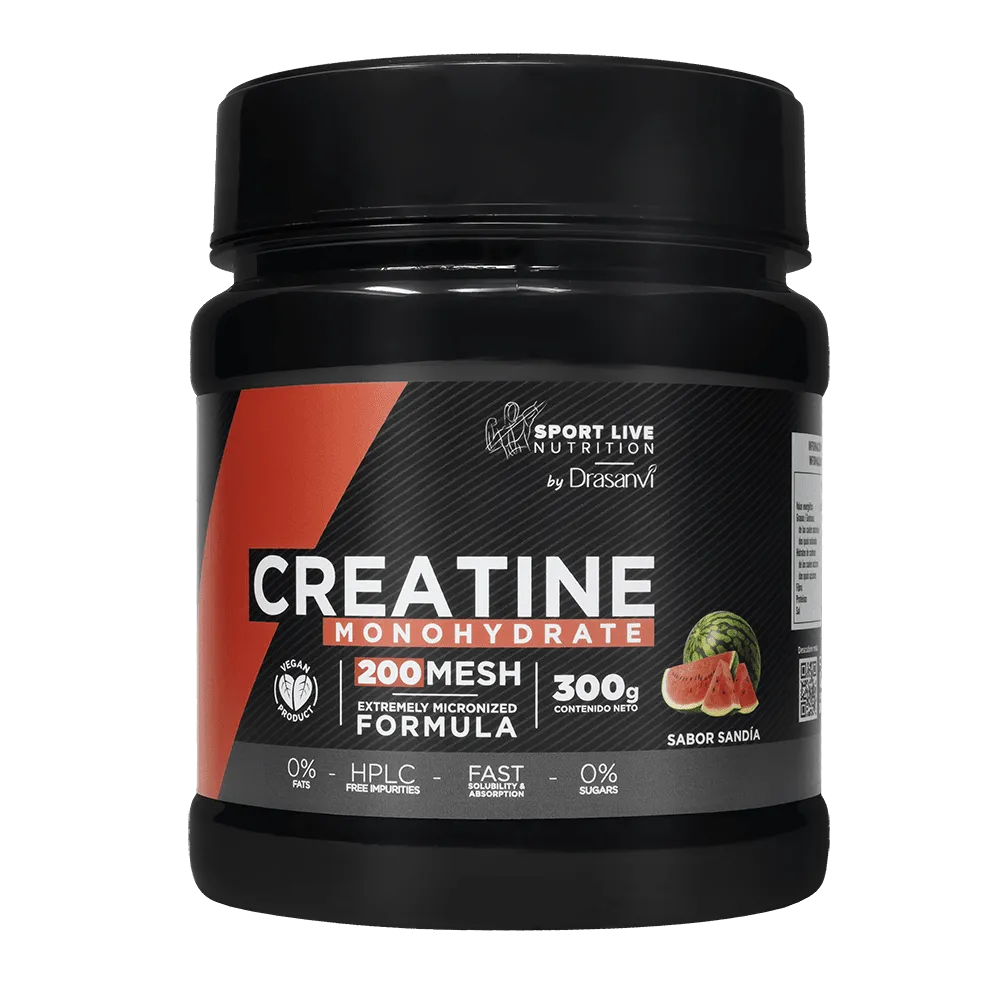 Creatina Monohidratada 200 MESH Drasanvi sabor sandia micronizado 300 g