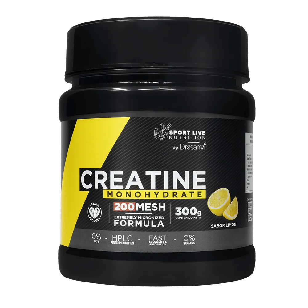 Creatina Monohidratada 200 MESH Drasanvi sabor LIMON micronizado 300 g