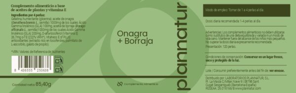 Onagra + Borraja + Vitamina E