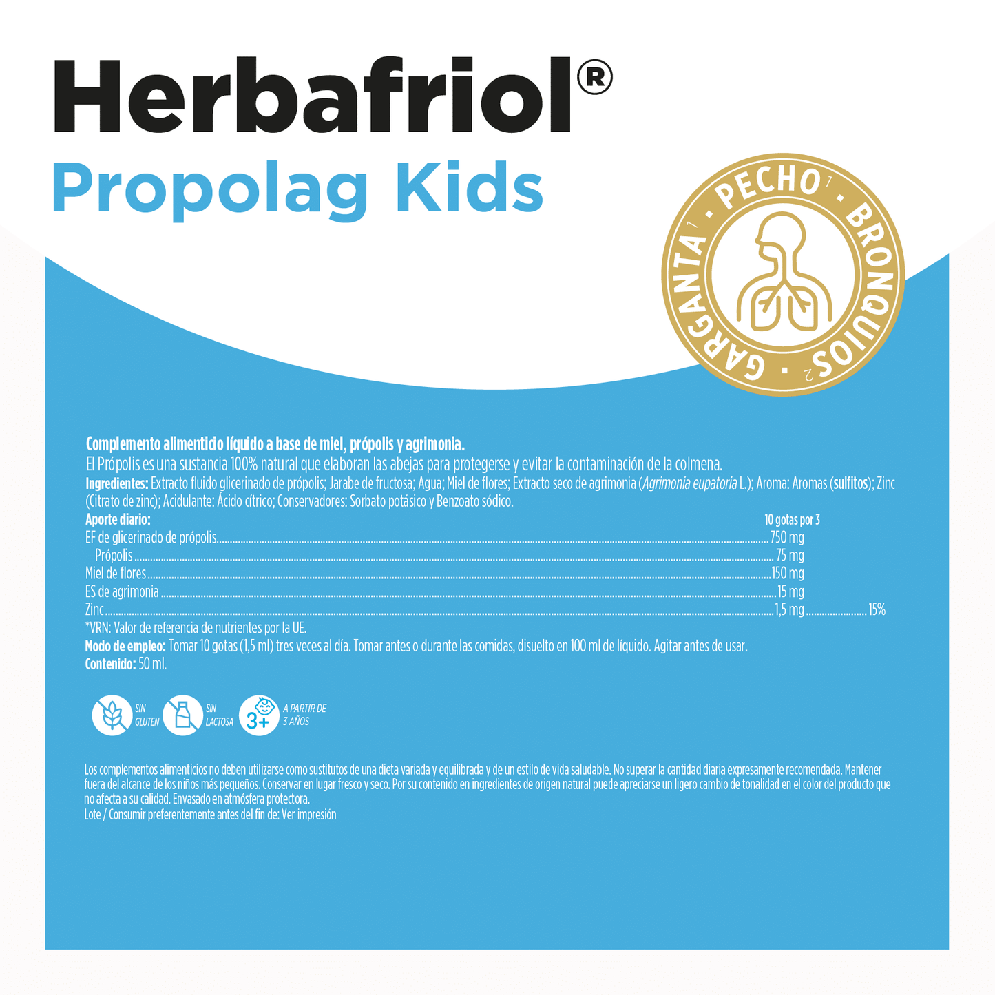 Herbafriol Propolag Kids Eladiet niños sistema respiratorio defensas 