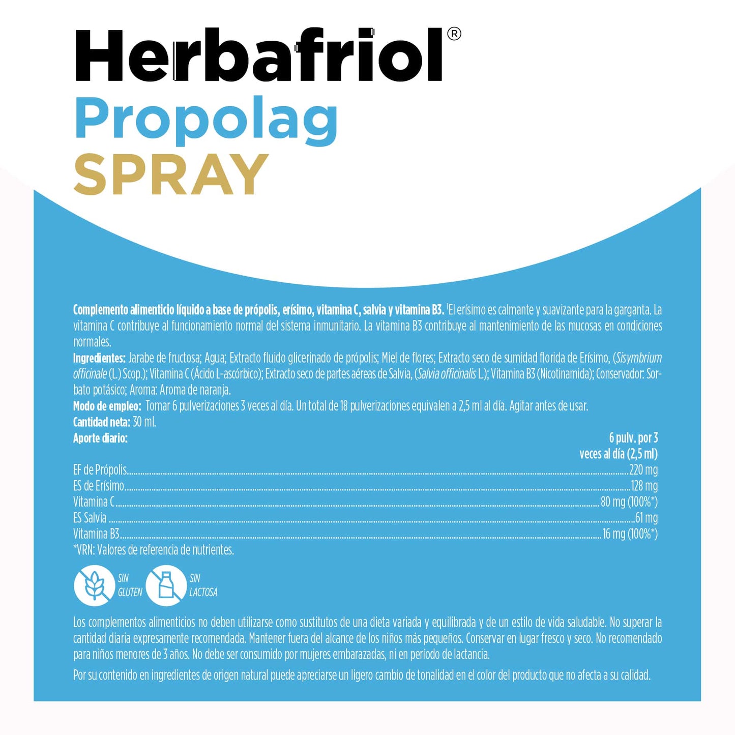 Herbafriol Propolag Spray Eladiet sisema respiratorio vías altas defensas 