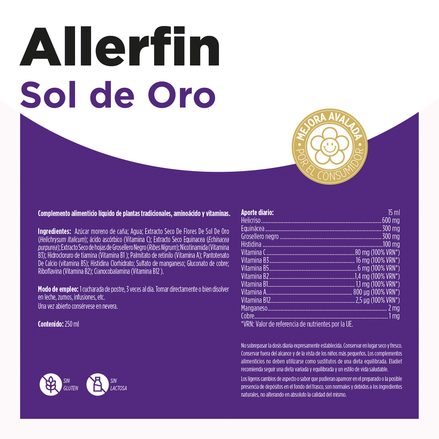 Allerfin Sol de Oro Elaiet  jarabe alergias