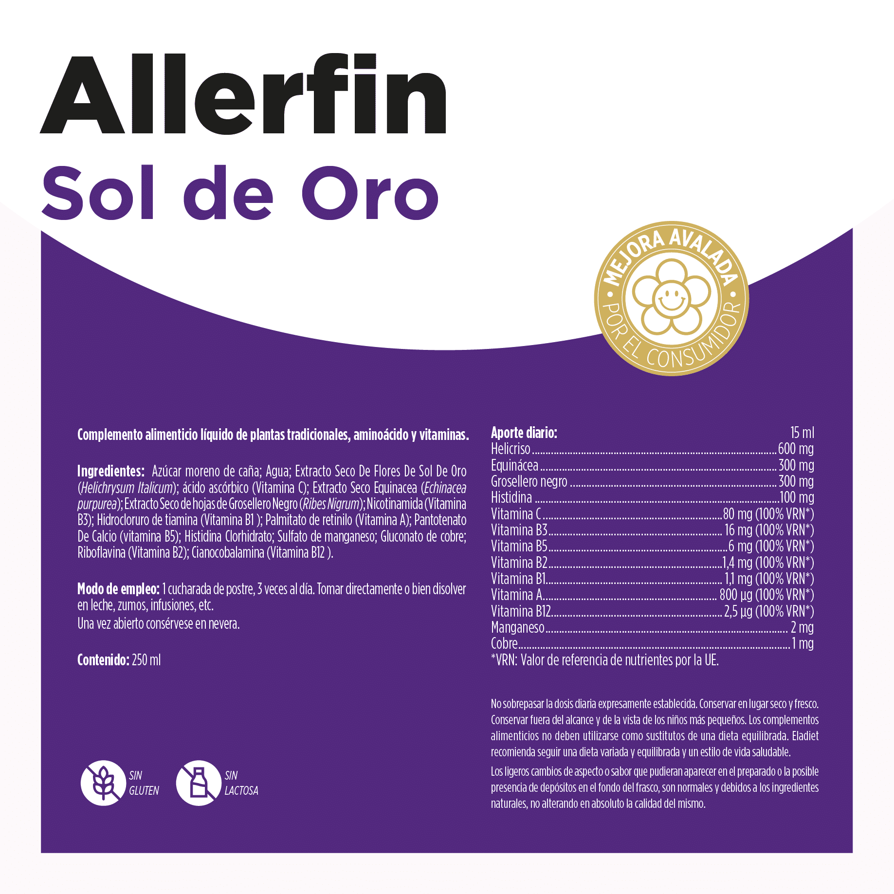 Allerfin Sol de Oro Elaiet  jarabe alergias