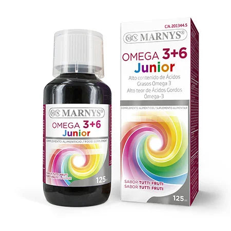 Omega 3 6 Junior Marnys 125 ml aceite vegetal niños vegano desarrollo infantil sistema inmune