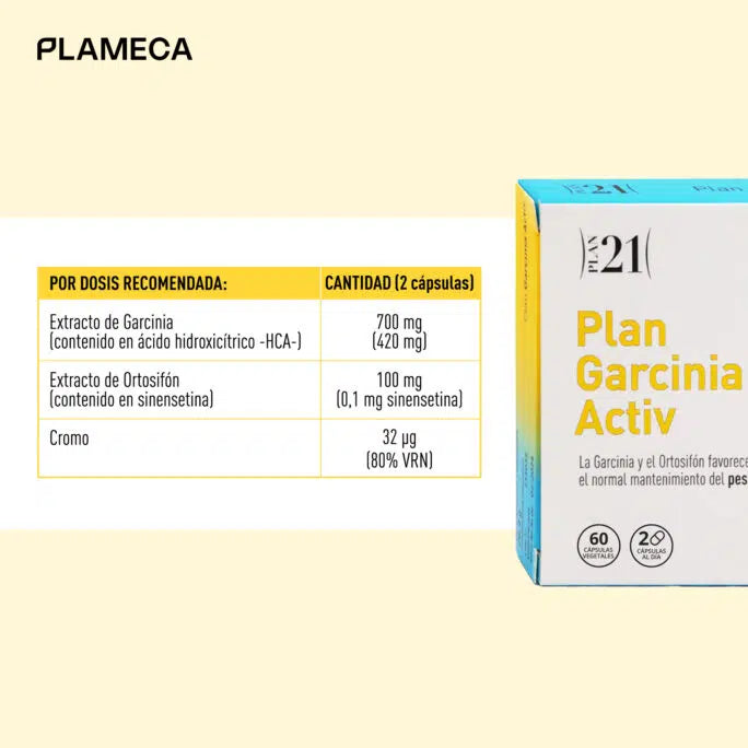 Ingredientes Plan Garcinia Actic Plameca Garcinia Cromo Ortosifón
