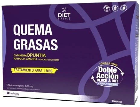 Quemagrasas 120 cápsulas herbora diet prime control de peso control de glucosa control del apetito
