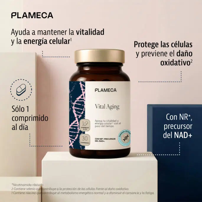 Vital Aging Plameca vitalidad y energia celular. Precursor Nad. Beneficios