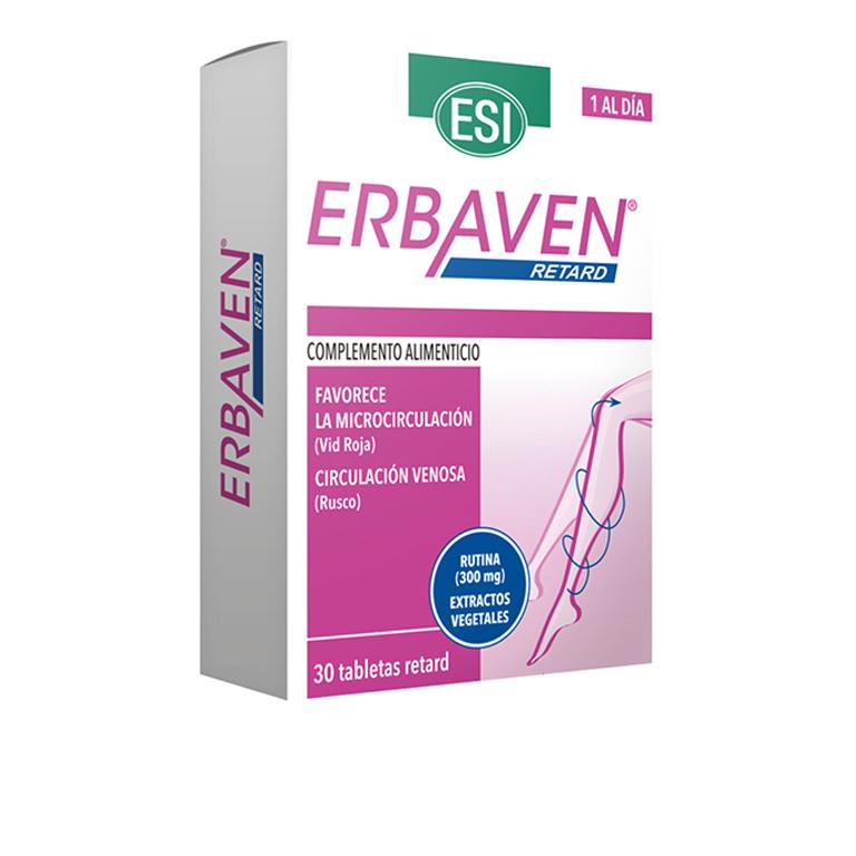 erbaven retard esi circulacion piernas cansadas suplemento natural microcirculacion venosa centella rusco