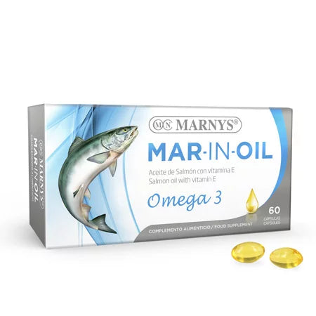 omega 3 aceite de salmon marnys mar in oil 60 capsulas omega 3 dha epa vitamina e suplemento cardiovascular 