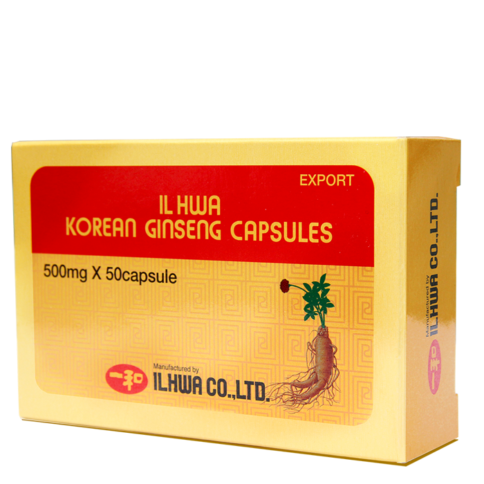 IL HWA Cápsulas de Ginseng Coreano 500 mg x 50
