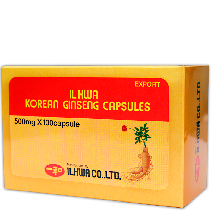 IL HWA Cápsulas de Ginseng Coreano 500 mg x 100