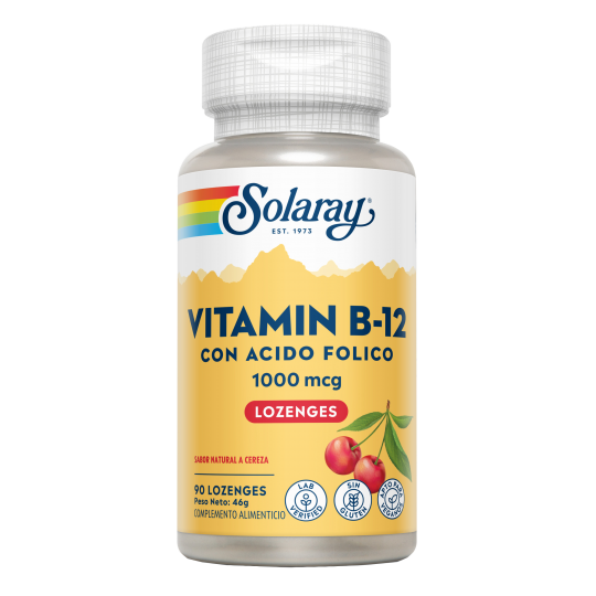 Solaray - Vitamina B12 1000 Mcg - 90 comprimidos – El Racó de la Salut